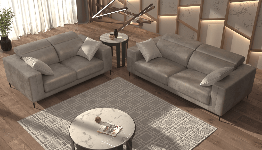 Lugo Golden Brown Sofa and Loveseat Set