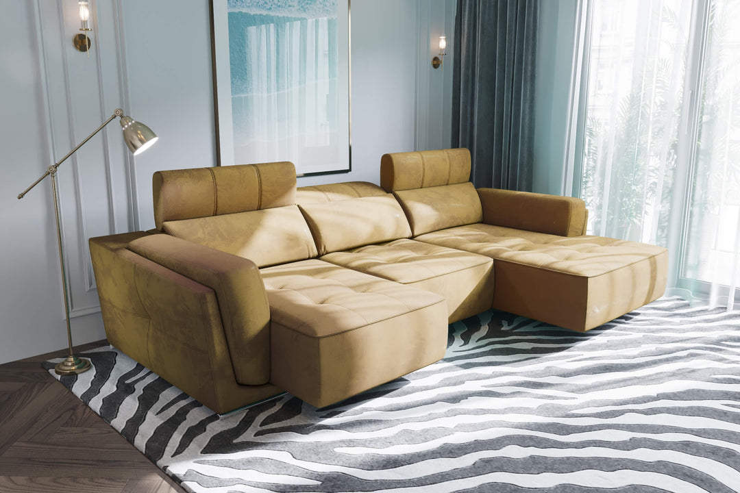 Bilbao Yellow Sectional Sofa Right Chaise