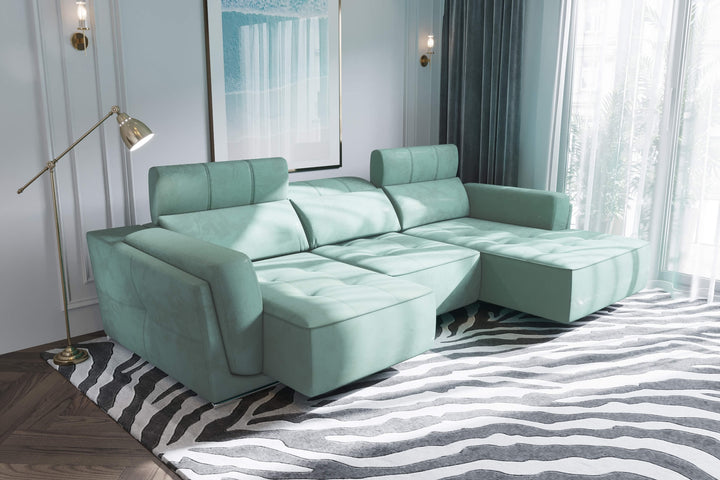 Bilbao Mint Sectional Sofa Right Chaise