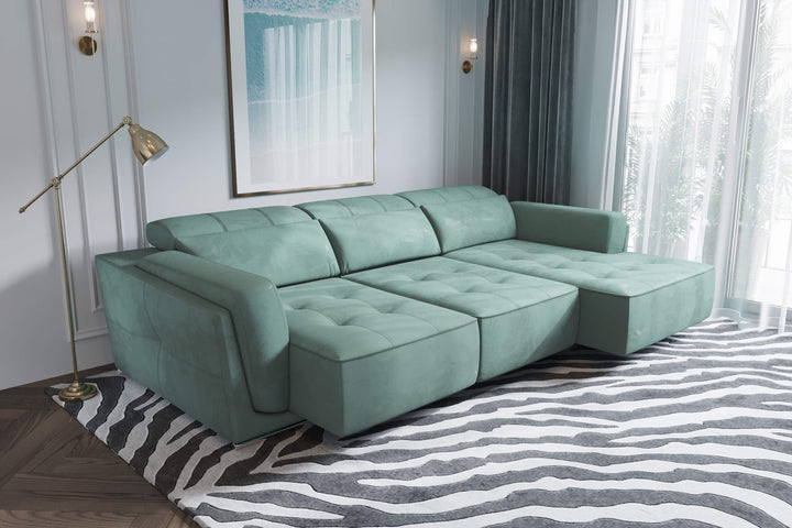 Bilbao Mint Sectional Sofa Right Chaise