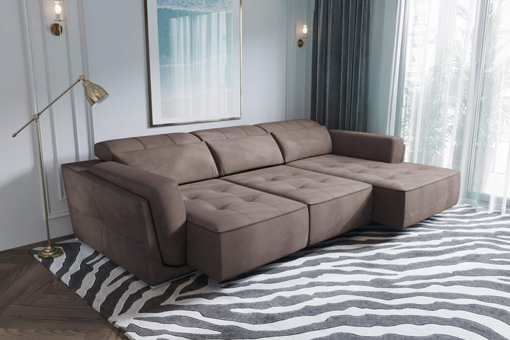 Bilbao Brown Sectional Sofa Right Chaise