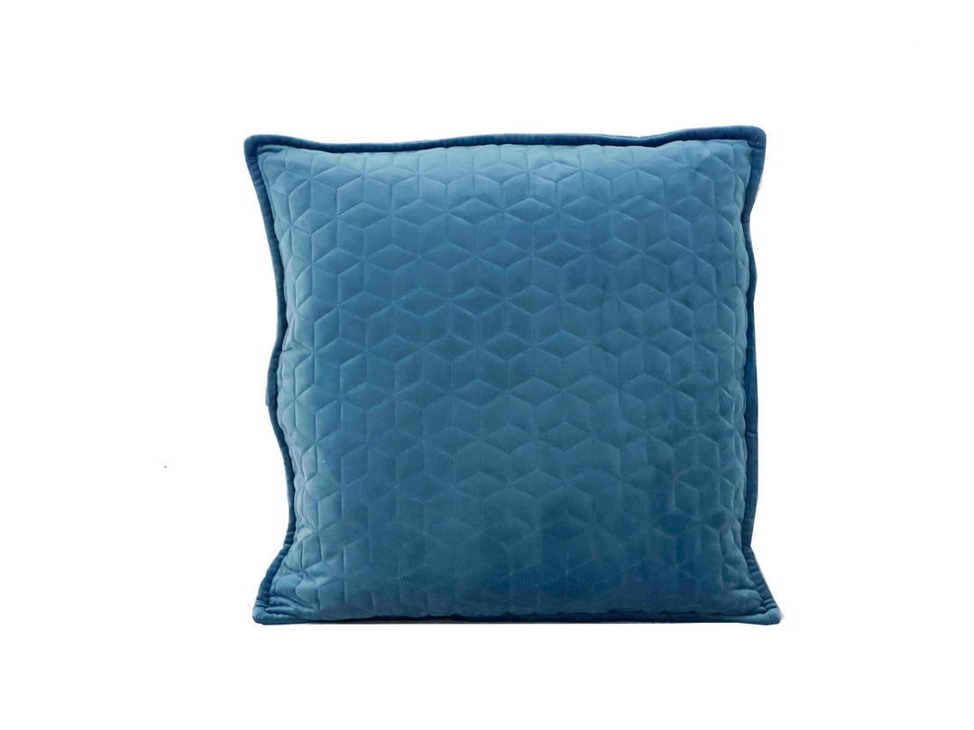 Hexagon Haven Turquoise Modern Accent Pillow