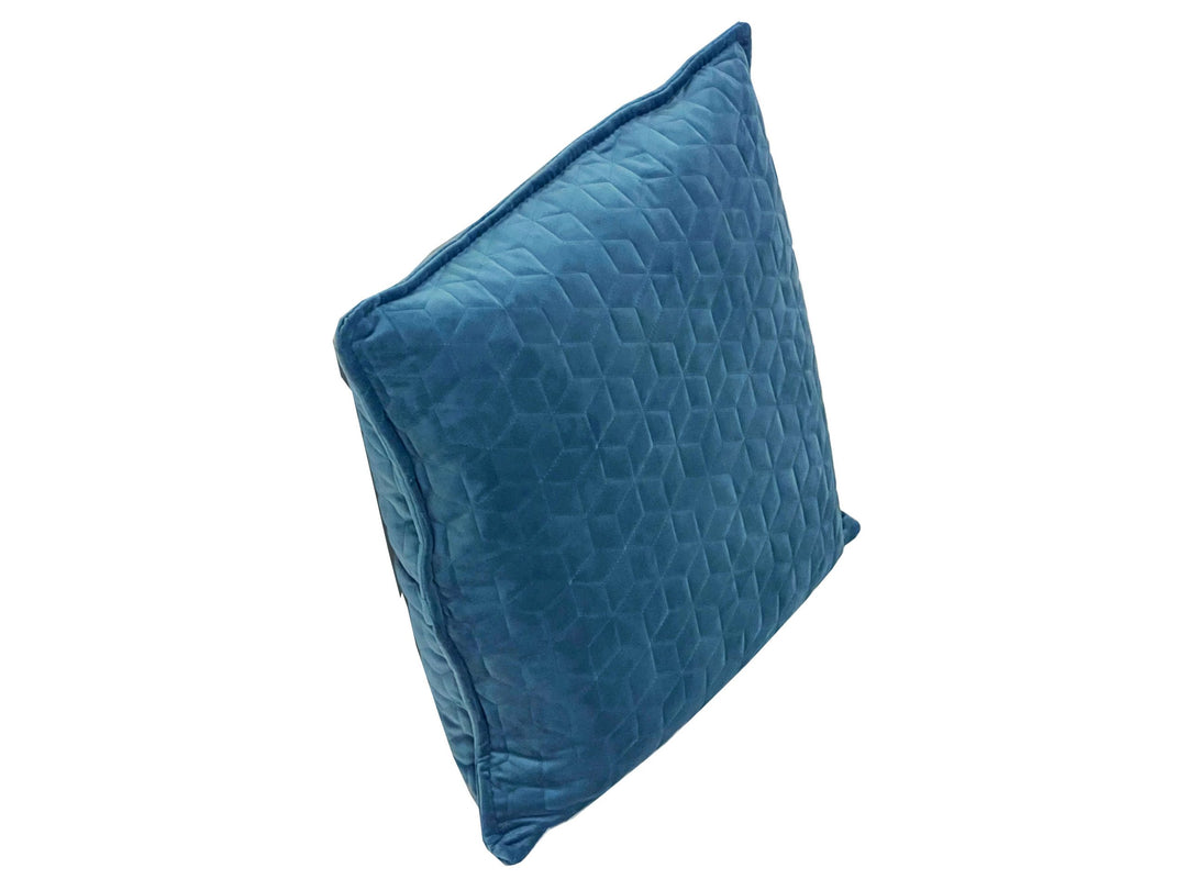 Hexagon Haven Turquoise Modern Accent Pillow
