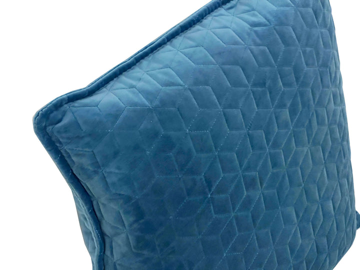 Hexagon Haven Turquoise Modern Accent Pillow