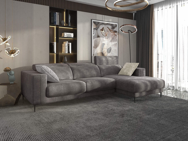 Lugo Golden Brown Sectional Sofa Right Chaise