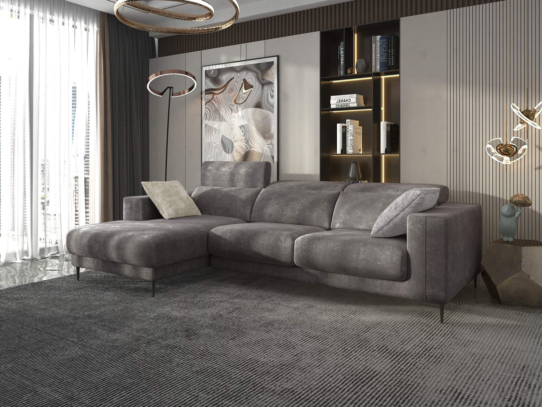 Lugo Golden Brown Sectional Sofa Left Chaise