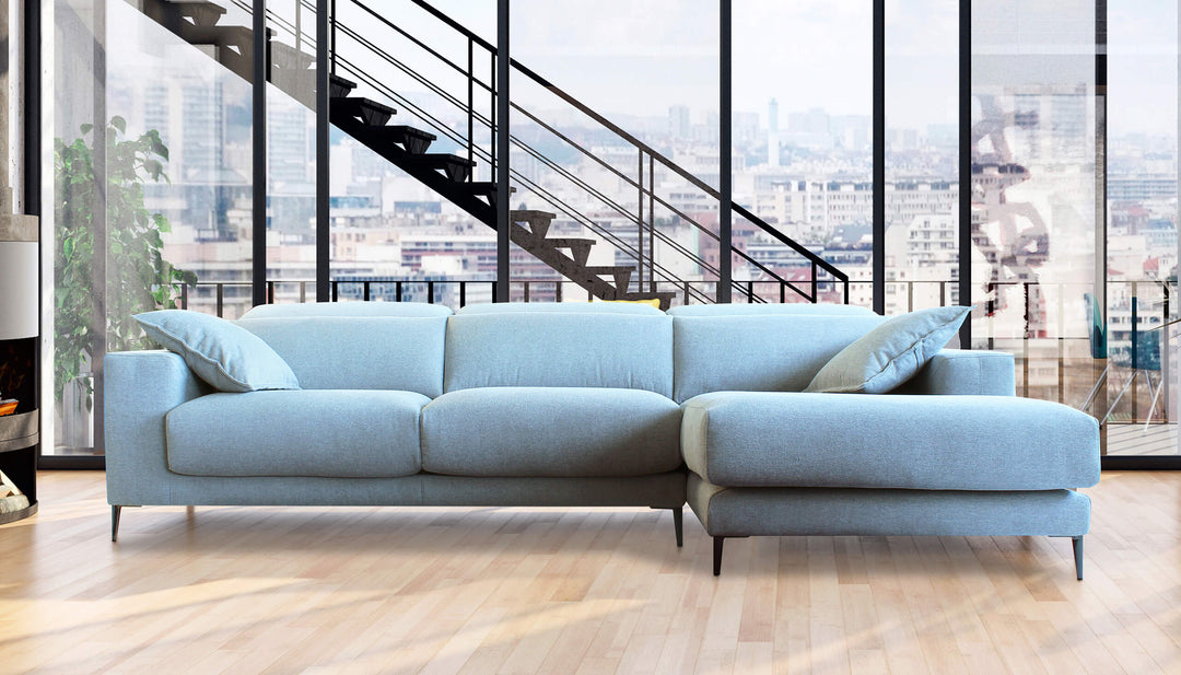 Lugo Gray Sectional Sofa Right Chaise