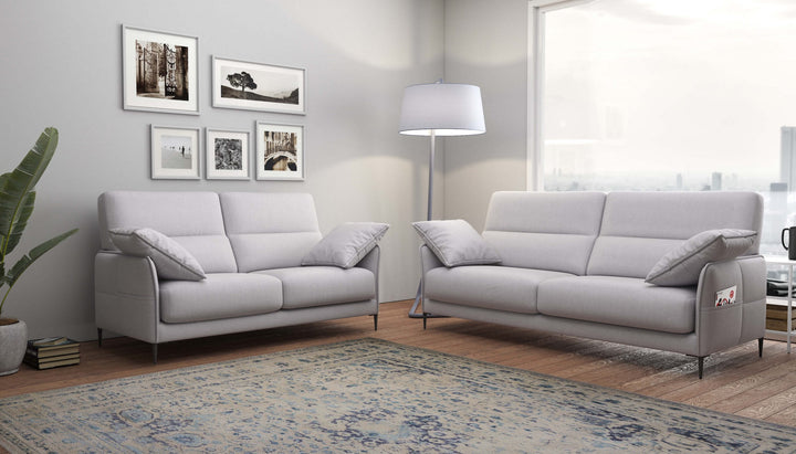 Malaga Light Grey Compact Sofa and Loveseat Set