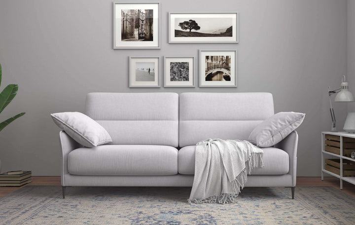 Malaga Light Grey Compact Sofa