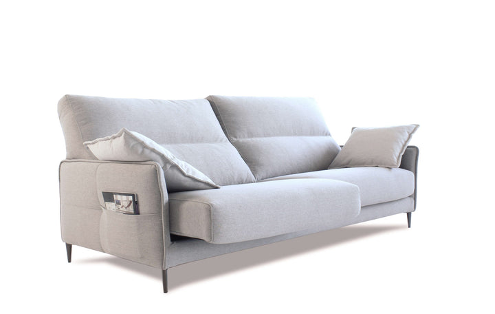 Malaga Light Grey Compact Sofa