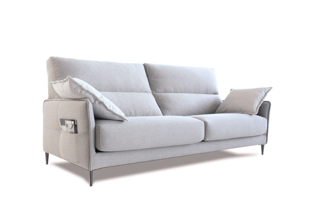 Malaga Light Grey Compact Sofa