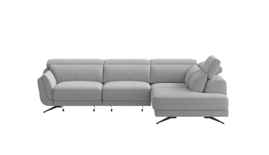 Ronda Light Grey Sectional Sofa Right Bumper Chaise
