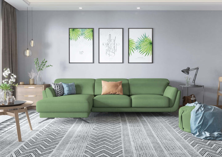 Ronda Green Sectional Left Facing Chaise