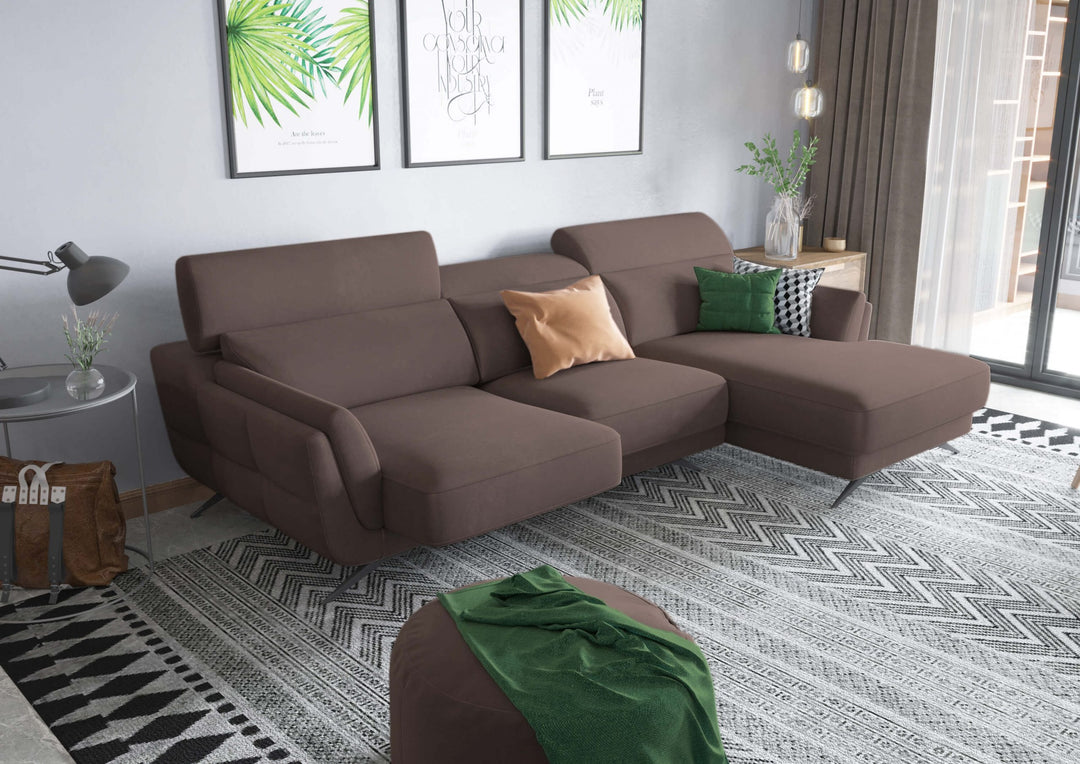 Ronda Brown Sectional Right Facing Chaise