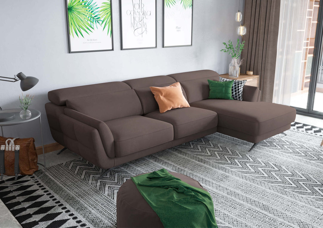 Ronda Brown Sectional Right Facing Chaise