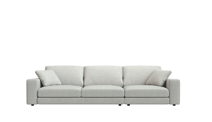 Toledo 3-seater XL sofa in light gray fabric