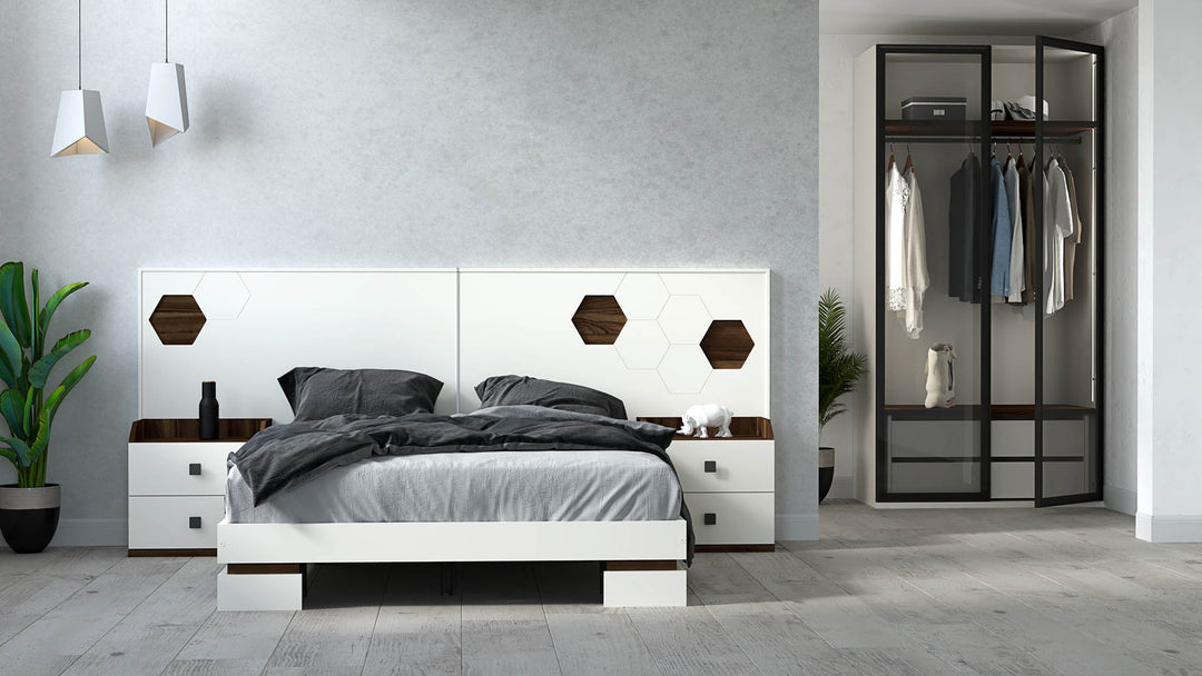 Fresco Bedroom Set: Contemporary Contrast ZN002