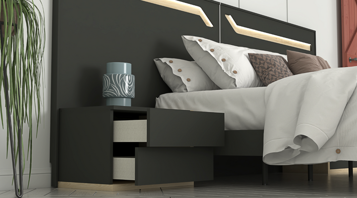 Calida Bedroom Set: Sophisticated Serenity ZN003