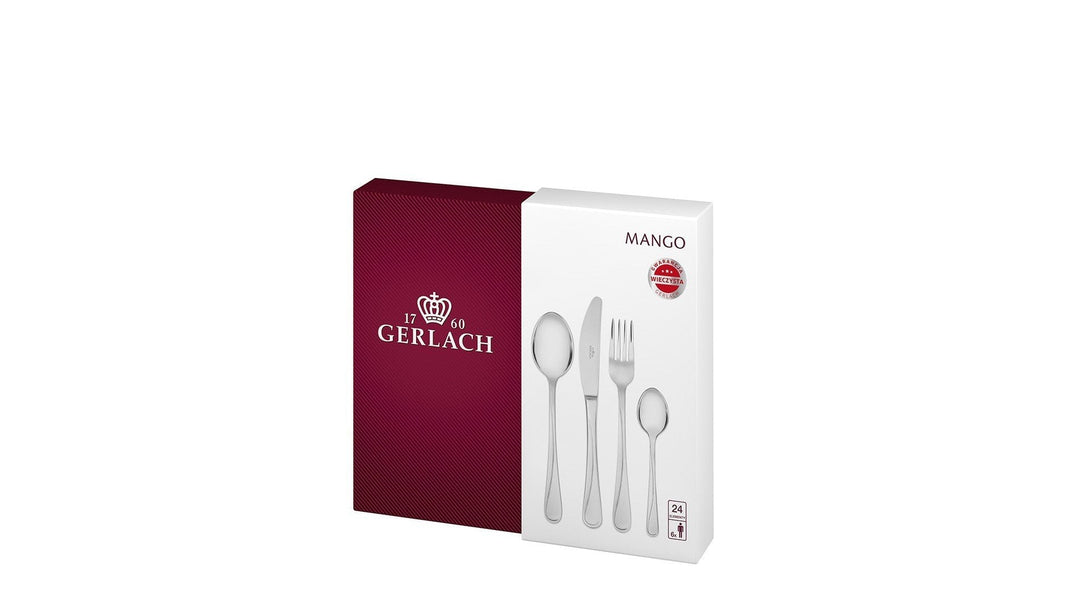 MANGO 24 Piece Stainless Steel Flatware Set