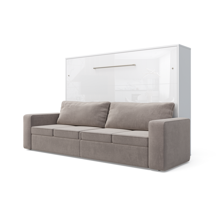 Horizontal Murphy bed INVENTO with a Sofa, European FULL XL