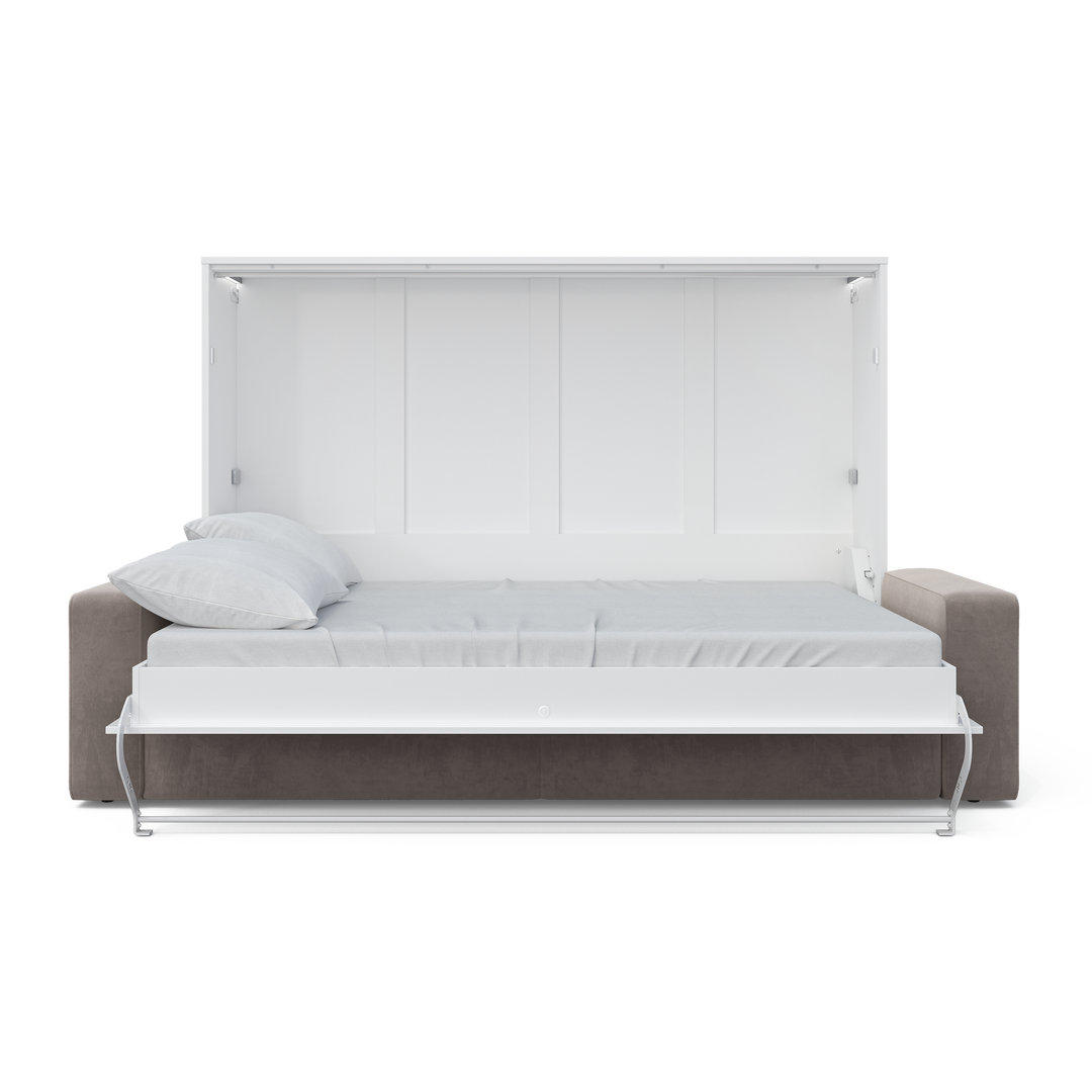 Horizontal Murphy bed INVENTO with a Sofa, European FULL XL