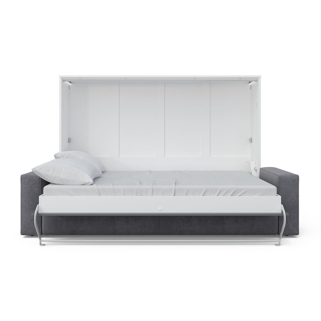Horizontal Murphy bed INVENTO with a Sofa, European FULL XL