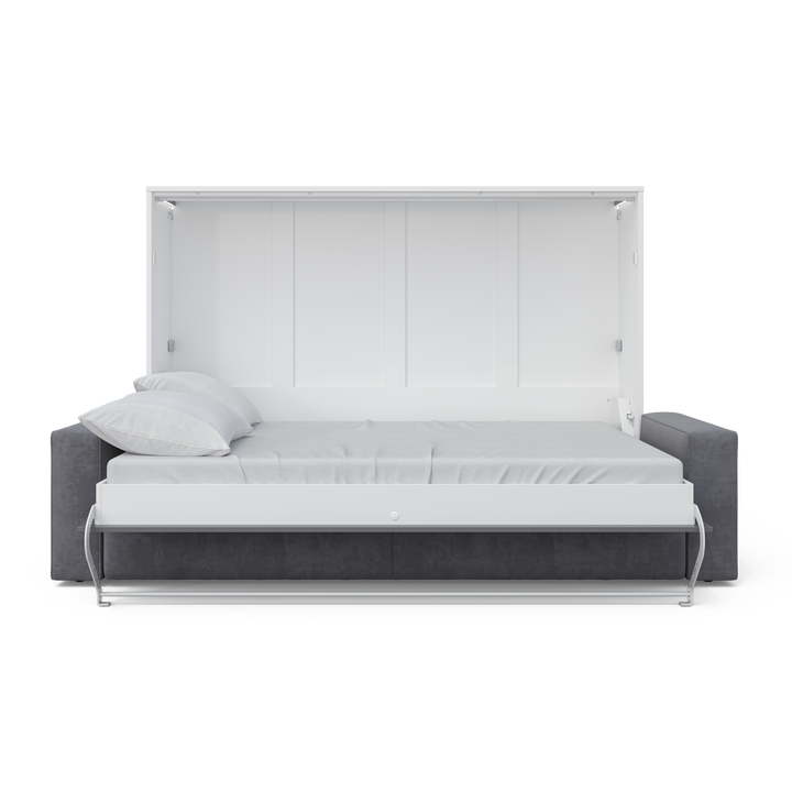 Horizontal Murphy bed INVENTO with a Sofa, European FULL XL