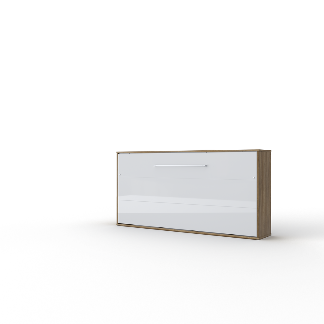 European Horizontal TWIN size Murphy Bed INVENTO with mattress and LED