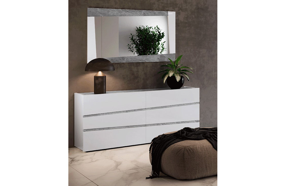 Luna White Bed with Alba cases