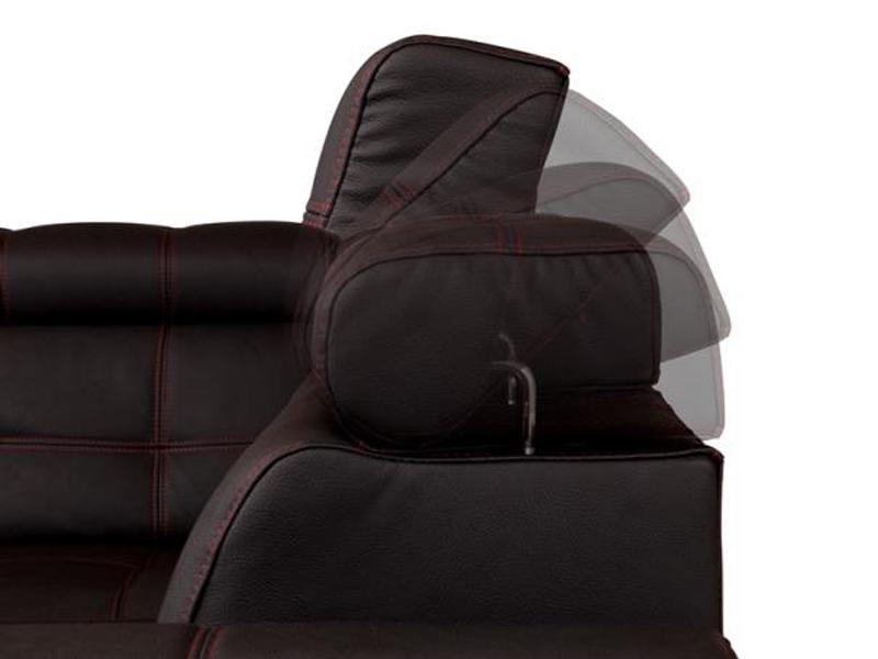 Loveseat IRYS 2 Black/ Red stiches