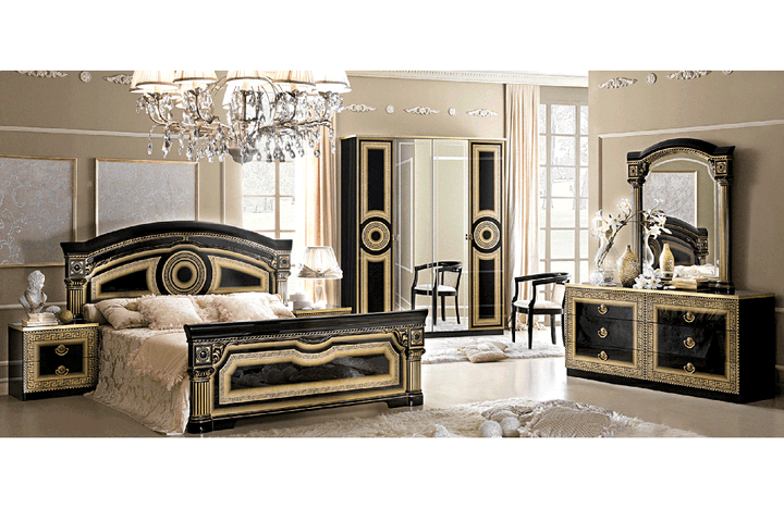 Aida Bed Black w/Gold
