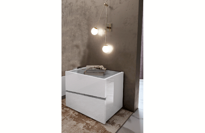 Luna White Bed with Alba cases