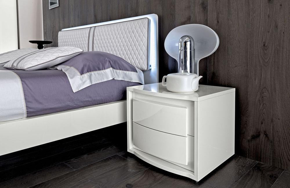 Ischia White Modern Bedroom Set