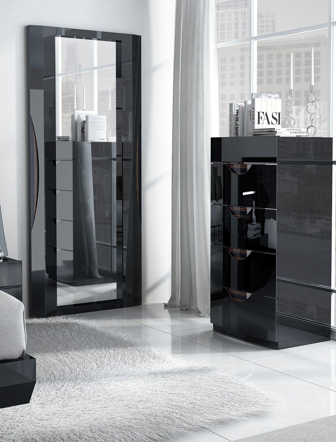 Livorno Range Black Modern Bedroom
