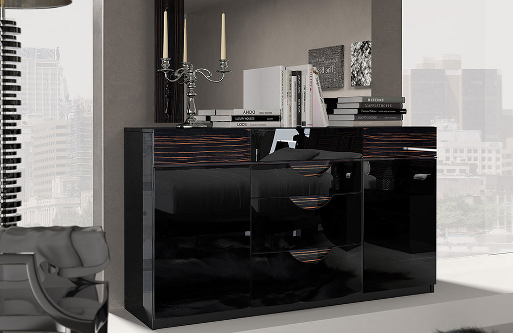 Livorno Range Black Modern 150 Dresser