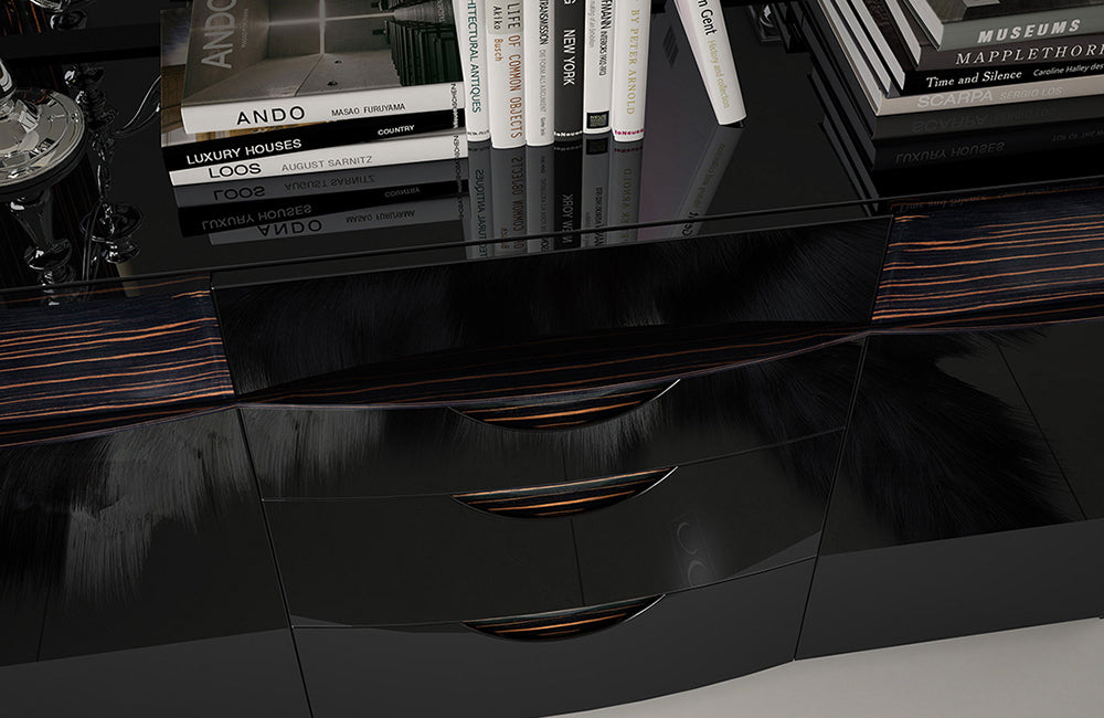 Livorno Range Black Modern 150 Dresser