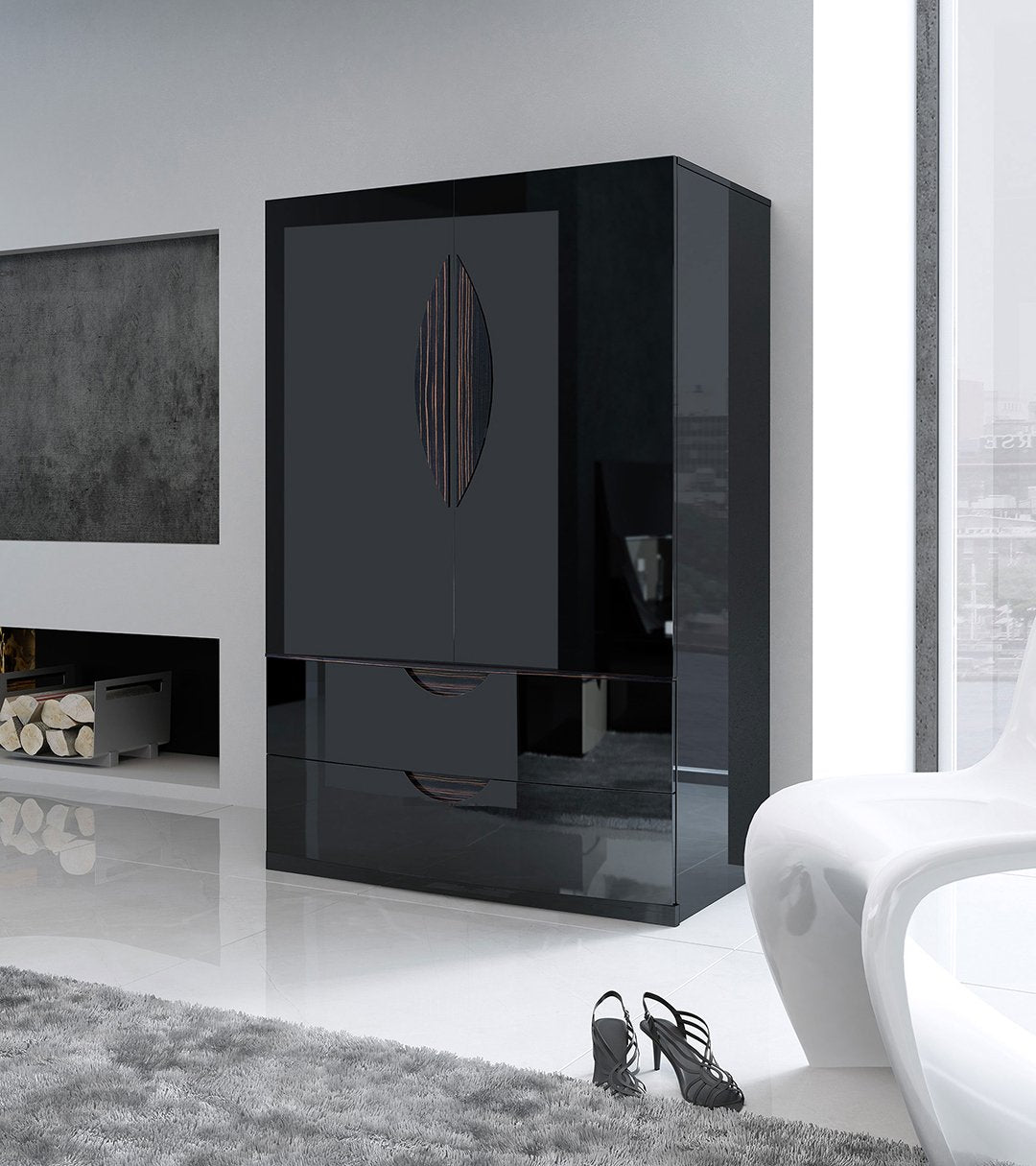 Livorno Range Black Modern Bedroom