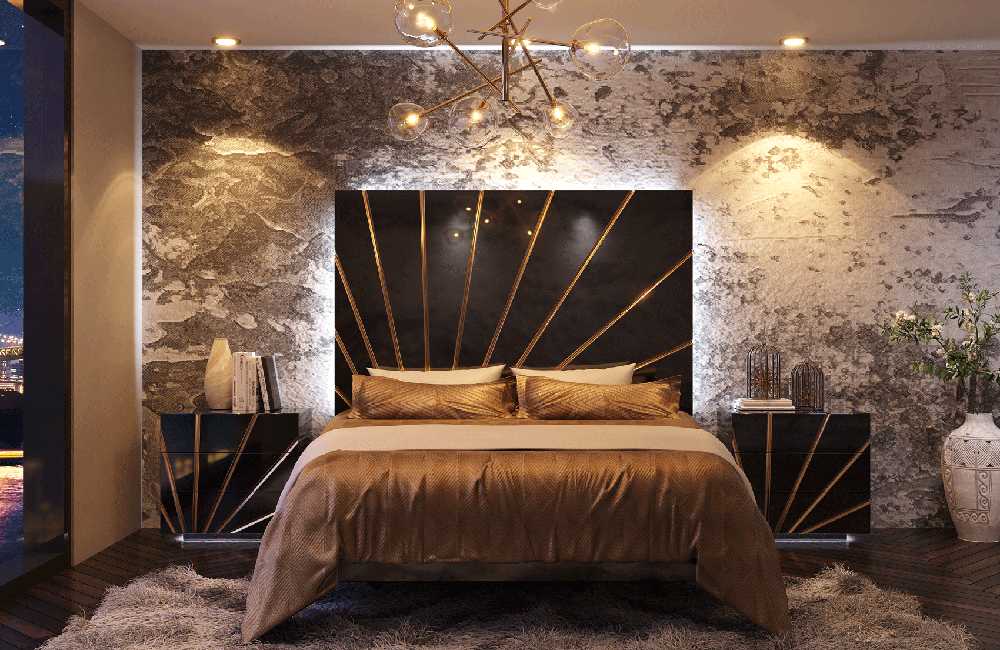 Oro Black Bed