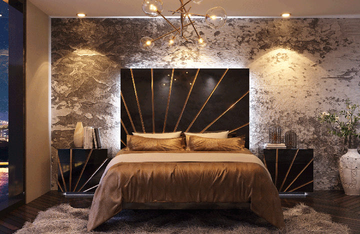 Oro Black Bed