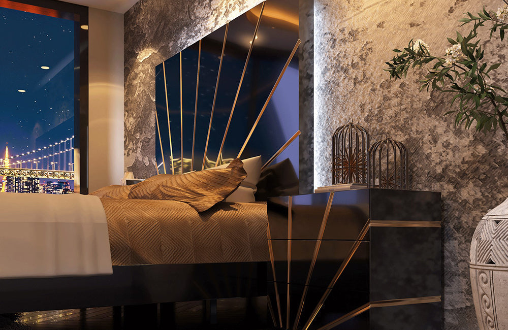 Oro Black Bed