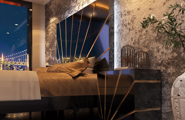 Oro Black Bed