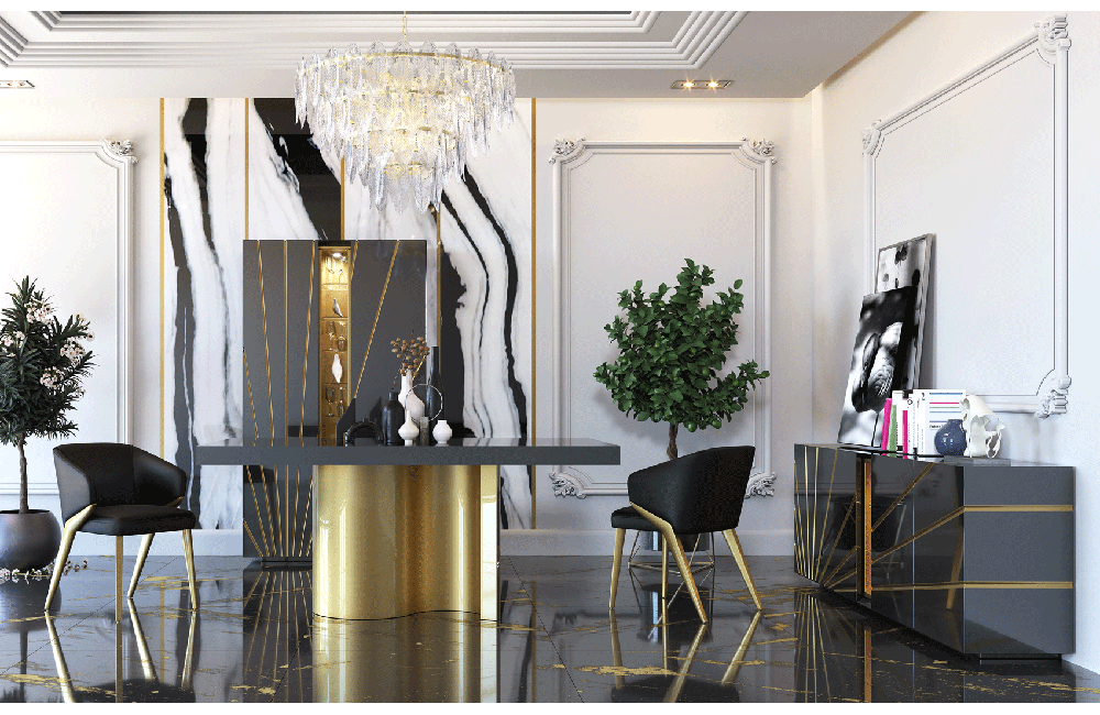 Oro Black Dining room