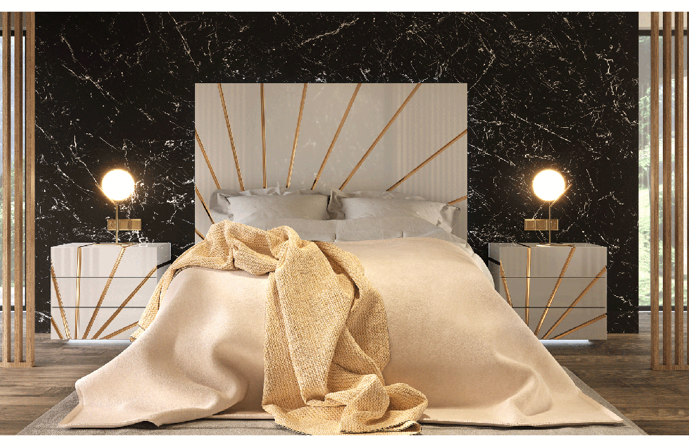 Oro White Bed