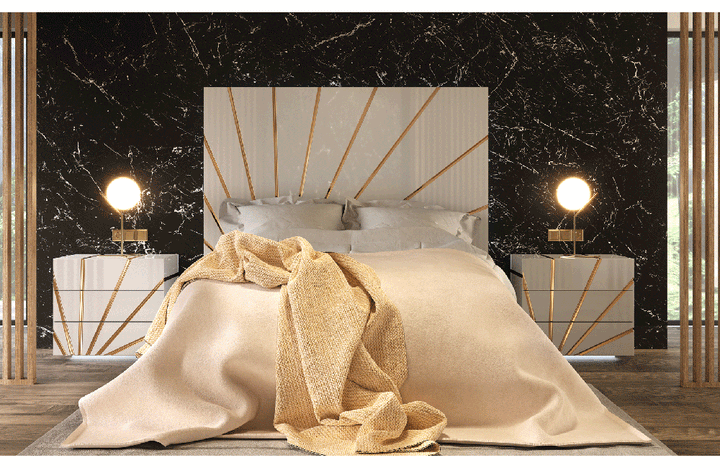Oro White Bed