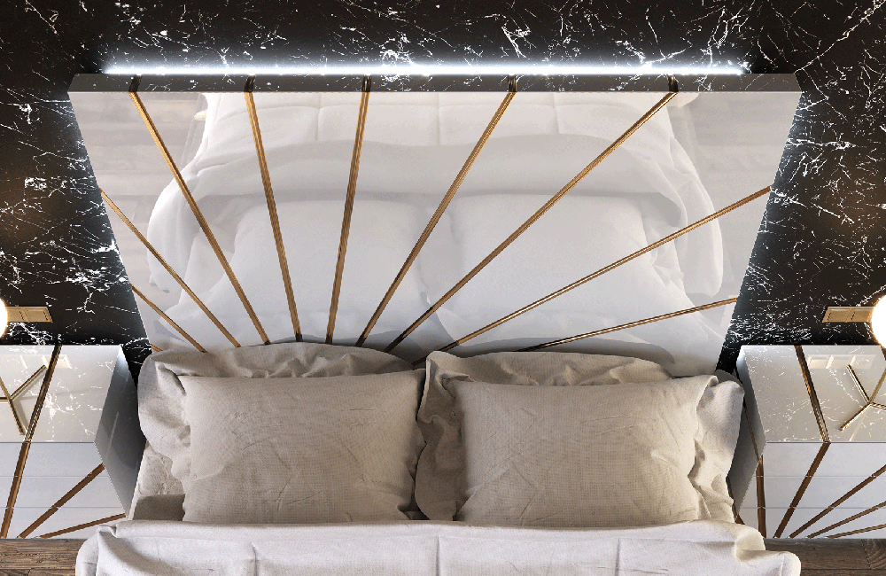 Oro White Bed