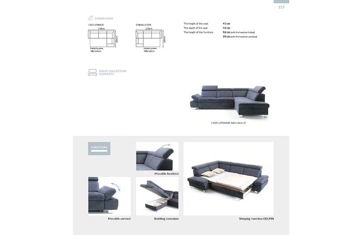 Happy Sectional with Bed and Storage Left