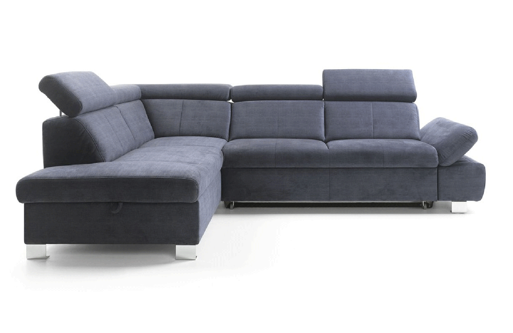 Happy Sectional with Bed and Storage Left