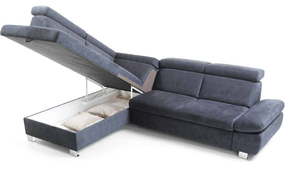 Happy Sectional with Bed and Storage Left