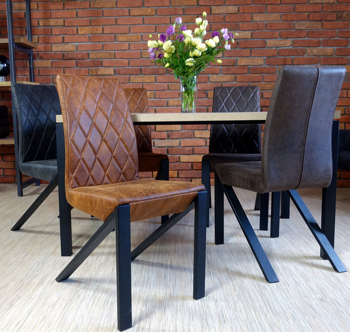 IRVIN Leather Chair, set of 2
