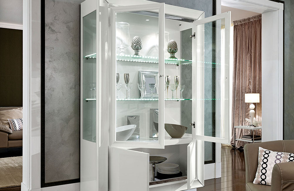 Nuvola 2-Door China Cabinet With 2 Lights